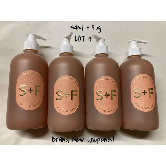 Sand + Fog Scented Hand Soap California Beach House 15.7 Fl Oz x 4 Brand New - Picture 1 of 3